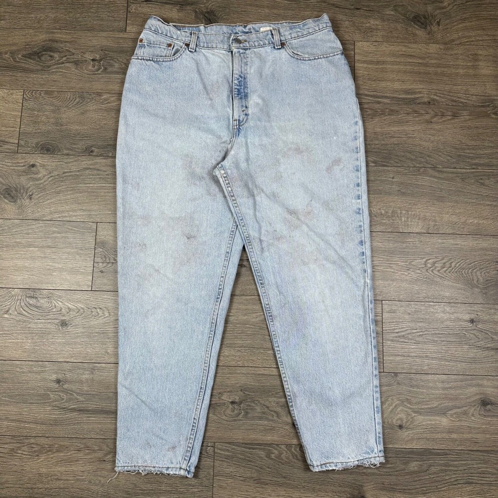 Vintage Levi's 550 Jeans Women's 18 Blue Light Wash Denim Relaxed Fit Tapered‎